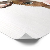 Waterverf Koe, babyvoeding Poster (Hoek)