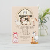 Waterverf Koe Barn Animals Boerderij Birthday Kaart (Staand voorkant)