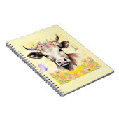 Waterverf Koe Bloemen in een weide Notitieboek (Rechterzijde)