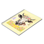 Waterverf Koe Bloemen in een weide Notitieboek (Linkerzijde)