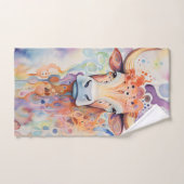 Waterverf Koe Borrelend Zachte Bad Handdoek (Handdoek)