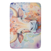 Waterverf Koe Bubbels Zachte Badmat (Voorkant Verticaal)