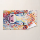 Waterverf Koe Bubble Soft Bad Handdoek (Handdoek)