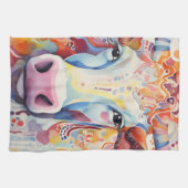 Waterverf Koe Bubble Soft Theedoek (Horizontaal)