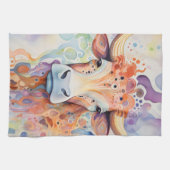 Waterverf Koe Bubble Soft Theedoek (Horizontaal)