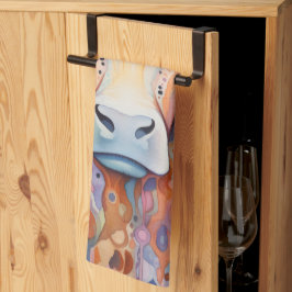 Waterverf Koe Bubble Soft Theedoek