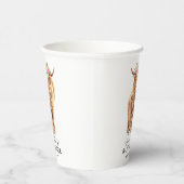 Waterverf Koe Calf Baby shower Papieren Bekers (Rechts)