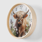 Waterverf Koe Floral Highland (Hoek)