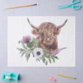 Waterverf Koe Floral Highland Tissuepapier (Craft)