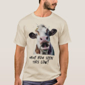 Waterverf Koe Funny Quote Licht gekleurde Unisex T-shirt (Voorkant)