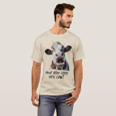 Waterverf Koe Funny Quote Licht gekleurde Unisex T-shirt (Voorkant volledig)