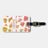 Waterverf Koe Huidpatroon Bagagelabel (Voorkant horizontaal)