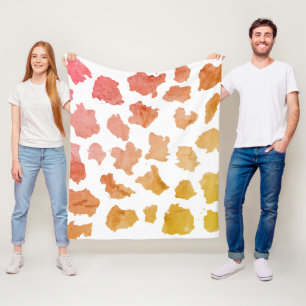 Waterverf Koe Huidpatroon Fleece Deken