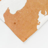 Waterverf Koe Huidpatroon Fleece Deken (Hoek)