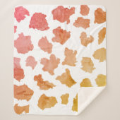 Waterverf Koe Huidpatroon Sherpa Deken (Voorkant)