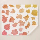 Waterverf Koe Huidpatroon Sherpa Deken (Voorkant (horizontaal))