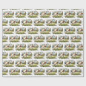 Waterverf Koe in Mountain Valley Cadeaupapier (Vlak)