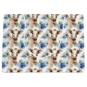 Waterverf Koe inpakpapier Groot Cadeauzakje