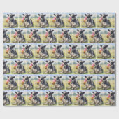 Waterverf Koe likken van een ijskegel Cadeaupapier (Vlak)