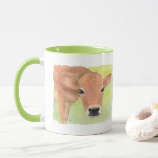 Waterverf Koe Mug Mok (Met donut)
