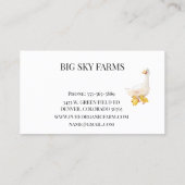 Waterverf koe Varkenshouderij Boerderij Visitekaartje (Achterkant)