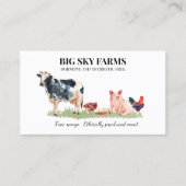 Waterverf koe Varkenshouderij Boerderij Visitekaartje (Voorkant)