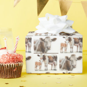 Waterverf Koeien en kalveren Cadeaupapier
