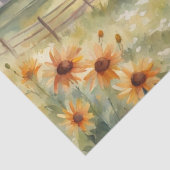 Waterverf koeien op het gebied van bloem Decoupage Tissuepapier (Detail)