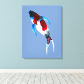 Waterverf koeienvis canvas afdruk (Insitu (Houten vloer))