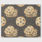 Waterverf koekjes met chocola voor de verjaardag cadeaupapier (Vlak)