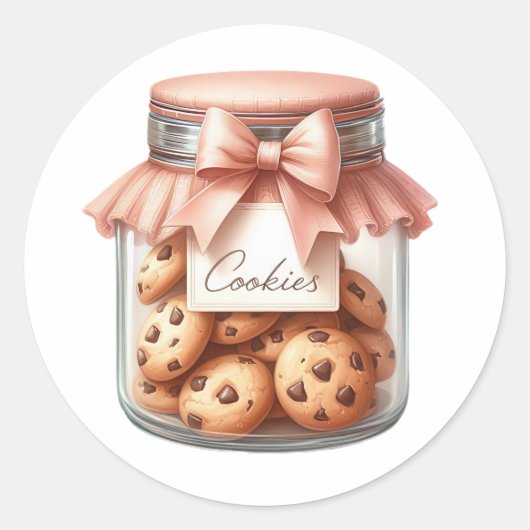 Waterverf Koektrommel Sticker – Cozy Winter  (Voorkant)