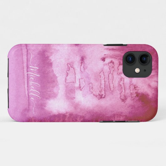 Waterverf Koele Abstracte Roze Inkt Hoesje-Mate iP Case-Mate iPhone Case (Achterkant (horizontaal))