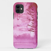 Waterverf Koele Abstracte Roze Inkt Hoesje-Mate iP Case-Mate iPhone Case (Achterkant)