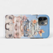   waterverf koffer stack floral Case-Mate iPhone case (Achterkant (horizontaal))