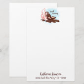 Waterverf koffie briefpapier (Voorkant / Achterkant)