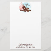 Waterverf koffie briefpapier (Voorkant)