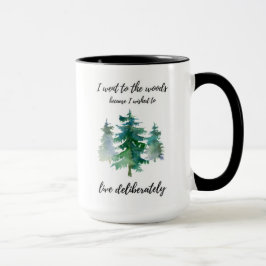 Waterverf koffie buiten Rustic Travel Quote Mok