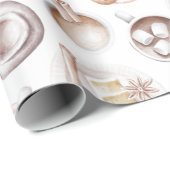 Waterverf koffie, cacao en cacao cadeaupapier (Rol Hoek)