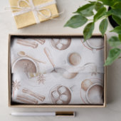 Waterverf Koffie, Cak en Cacao-decoupage Tissuepapier (Geschenk)