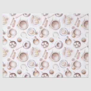 Waterverf Koffie, Cak en Cacao-decoupage Tissuepapier