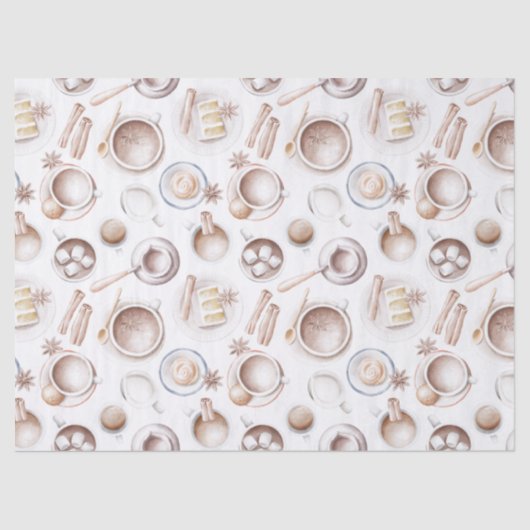 Waterverf Koffie, Cak en Cacao-decoupage Tissuepapier (Voorkant)