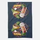 Waterverf Koffie Dessert Cake Keuken Theedoek (Verticaal)