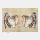 Waterverf Koffie Dessert Keuken Kunst Theedoek (Horizontaal)