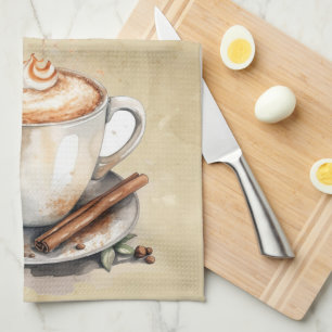 Waterverf Koffie Keuken Kunst Theedoek