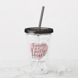 Waterverf koffie mok acryl drinkbeker