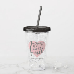Waterverf koffie mok acryl drinkbeker