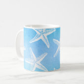 Waterverf Koffie-Mok - Starfish Turquoise Koffiemok (Voorkant links)