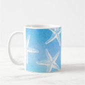 Waterverf Koffie-Mok - Starfish Turquoise Koffiemok (Links)