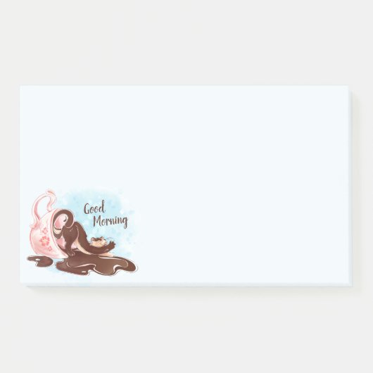 Waterverf koffie post-it® notes (Voorkant)