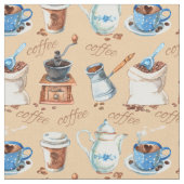 Waterverf Koffie Stof (Close Up)